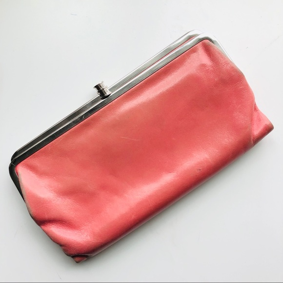 HOBO Handbags - HOBO Lauren Logan Leather Pink Pocketbook Wallet
